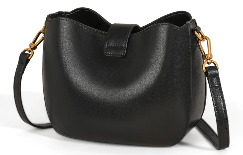 COMELY Cow Leather Shoulder Bag Crossbody Bag Women's Coffee-9