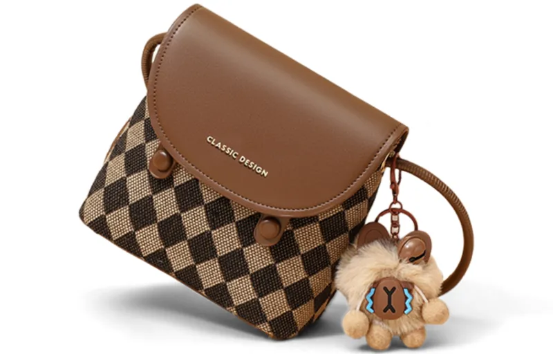 COMELY Synthetic Leather Small Bucket Shoulder Bag, Crossbody Bag Regular Women's Coffee-5