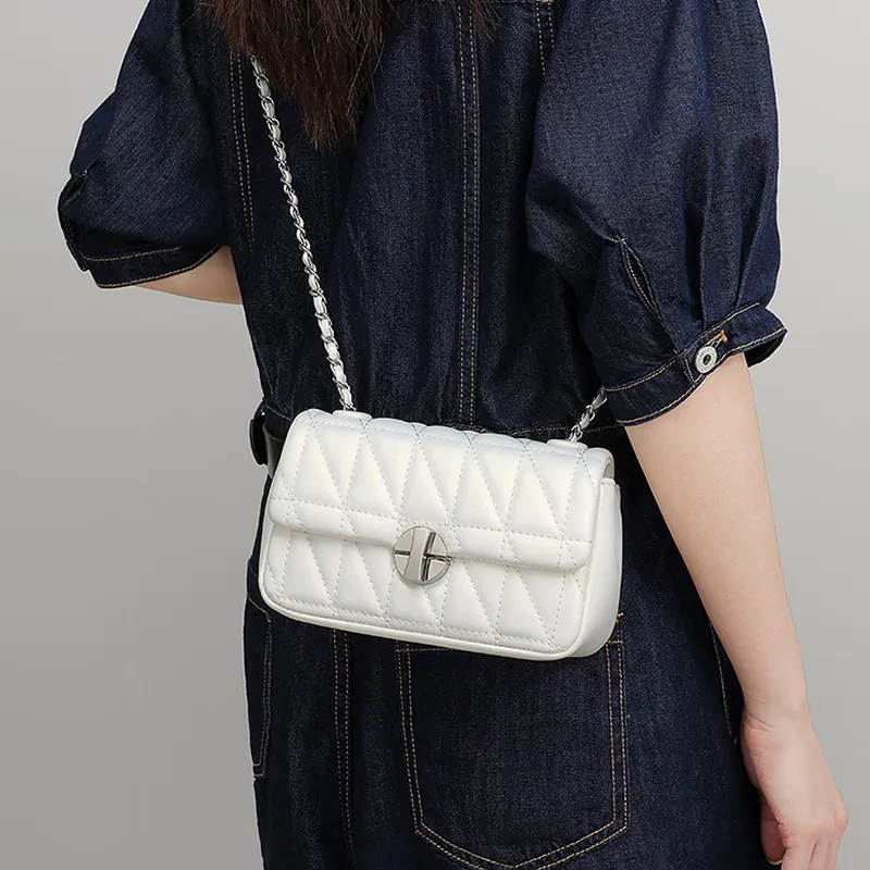 COMELY Synthetic Leather Shoulder Bag Crossbody Bag Regular Women's Spring Pearl White-1