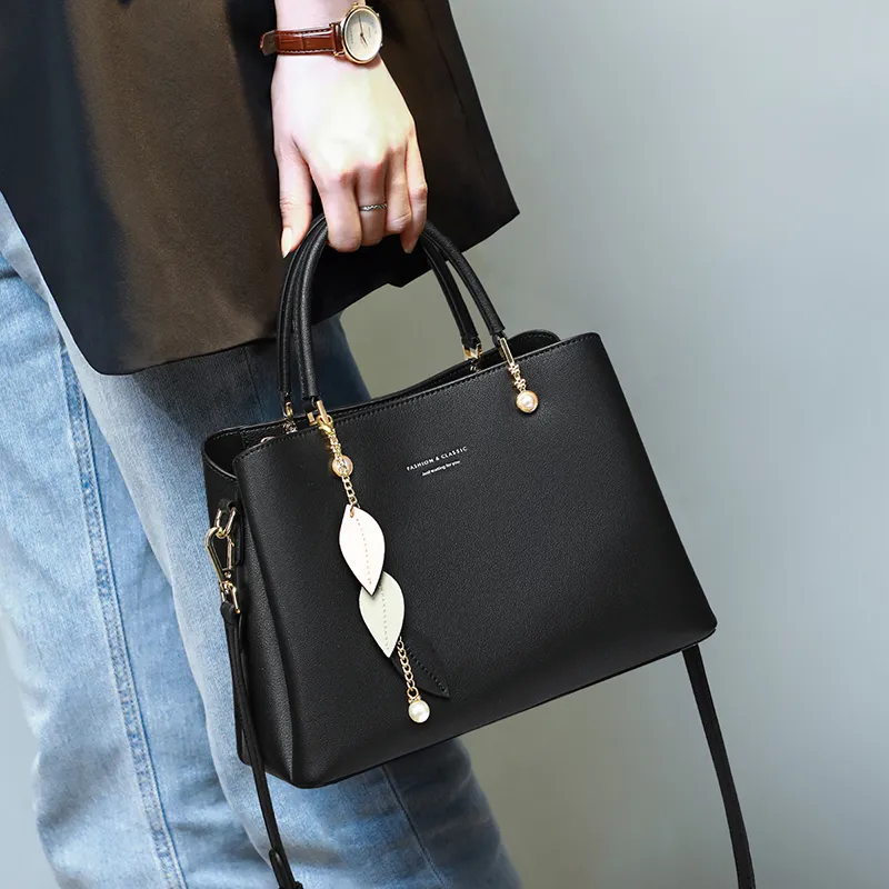 COMELY Cow Leather Handbag Shoulder Bag Crossbody Bag Kelly Bag Regular Women's Ecru-9