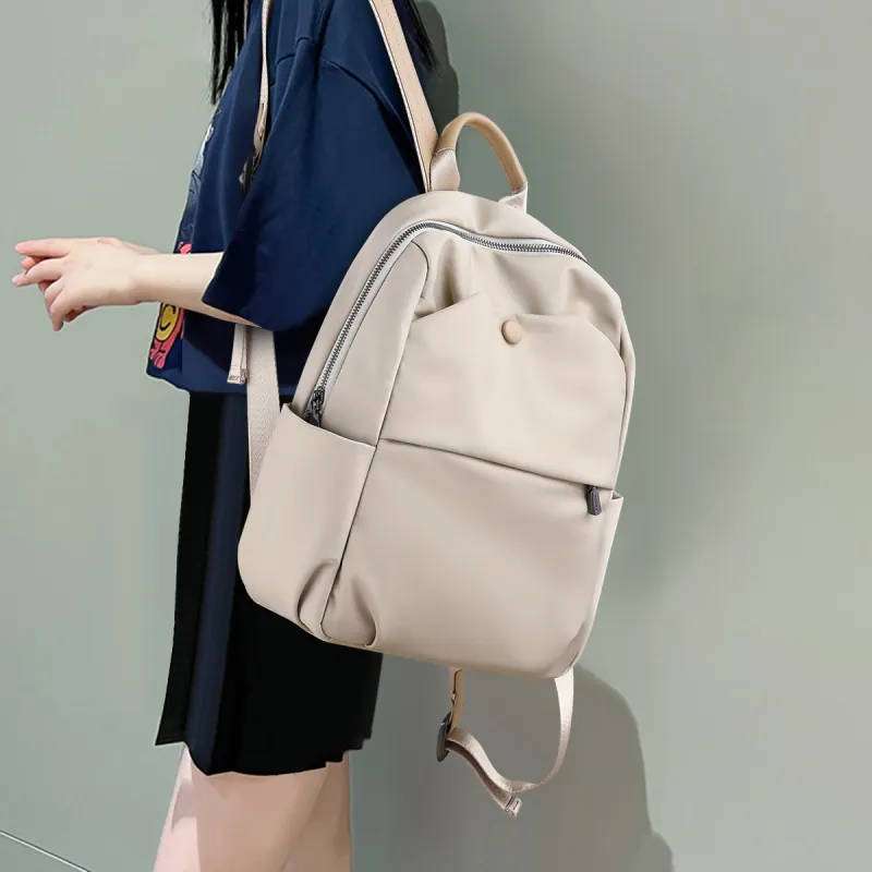 COMELY Fabric Travel Backpack Medium Size Women's Apricot-6