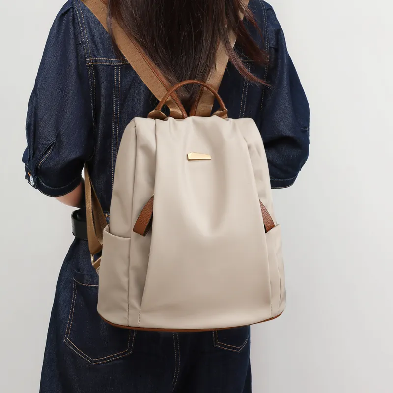 COMELY Fabric Backpack Regular Women's Khaki-5