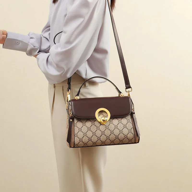 COMELY PVC Shoulder Bag, Crossbody Bag, Handbag Regular Women's Coffee-3