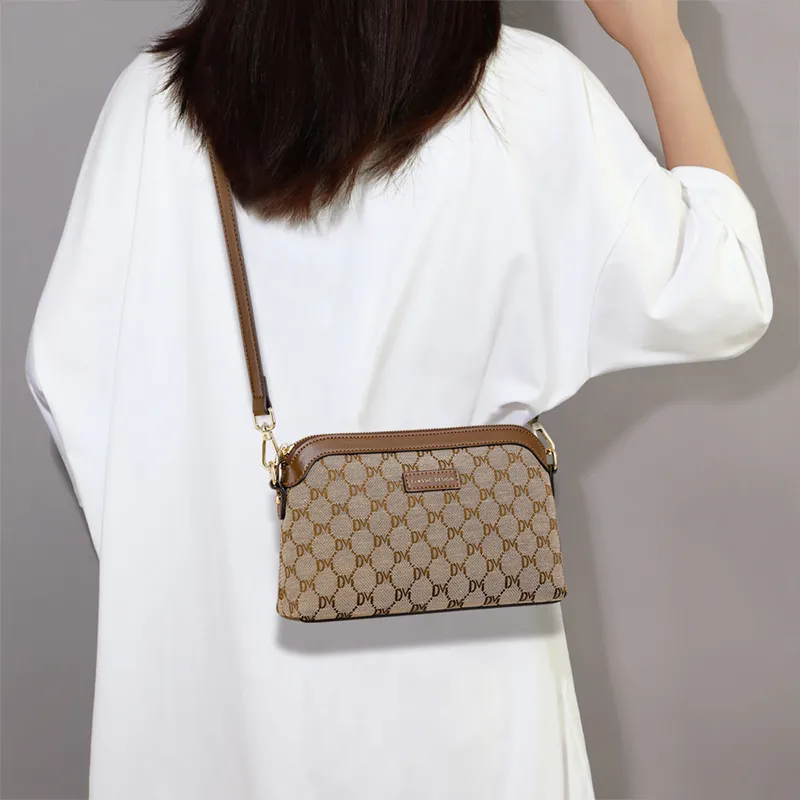 COMELY Fabric Shoulder Bag, Crossbody Bag Regular Women's Coffee-3