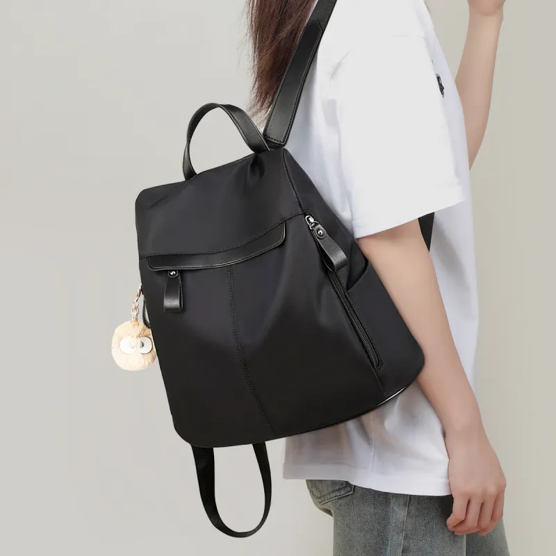 COMELY Oxford Travel Bags Backpack Medium Size Women's Black-2
