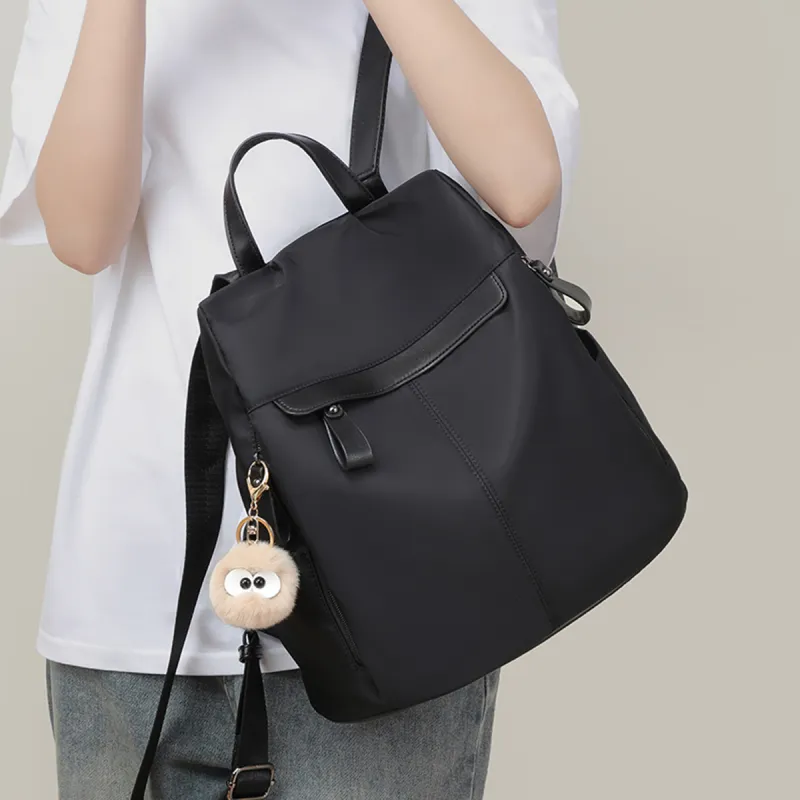 COMELY Oxford Travel Bags Backpack Medium Size Women's Black-3