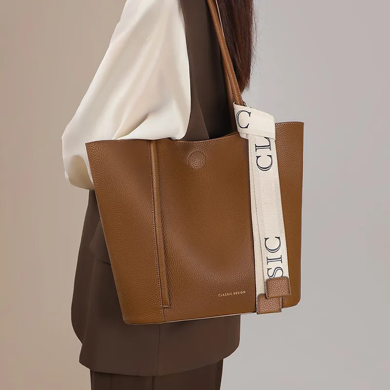 COMELY Cow Leather Bonded Synthetic Leather Shoulder Bag Handbag Tote Medium Size Women's Endorphin-2