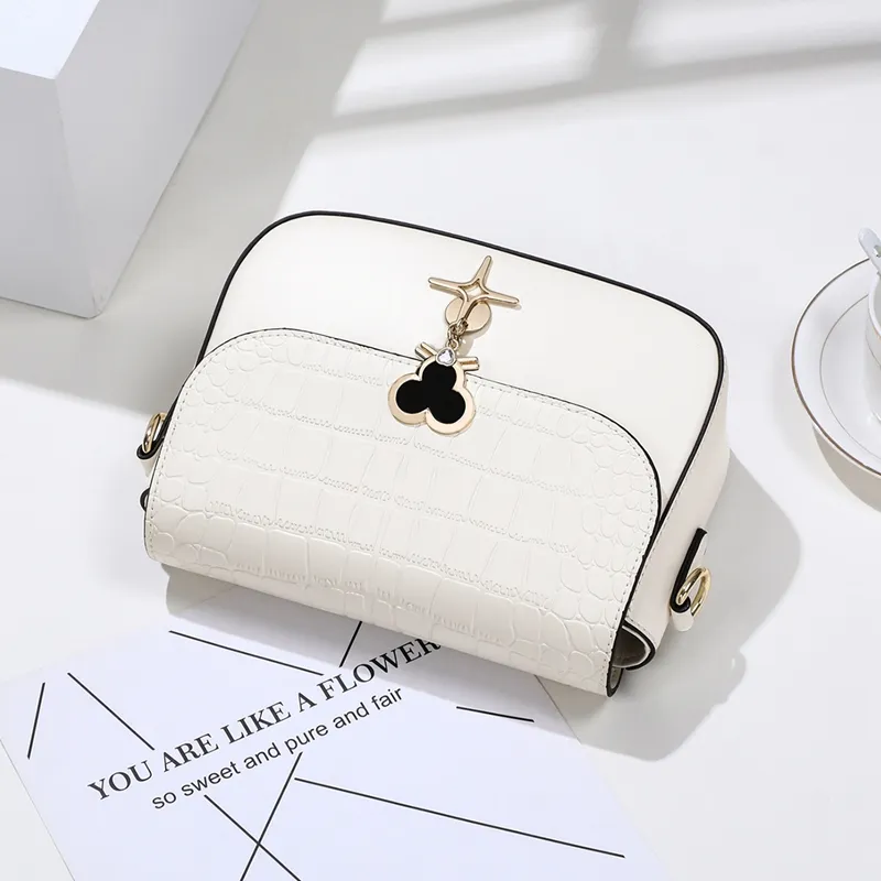 COMELY Cow Leather Shoulder Bag, Crossbody Bag Regular Women's White-5
