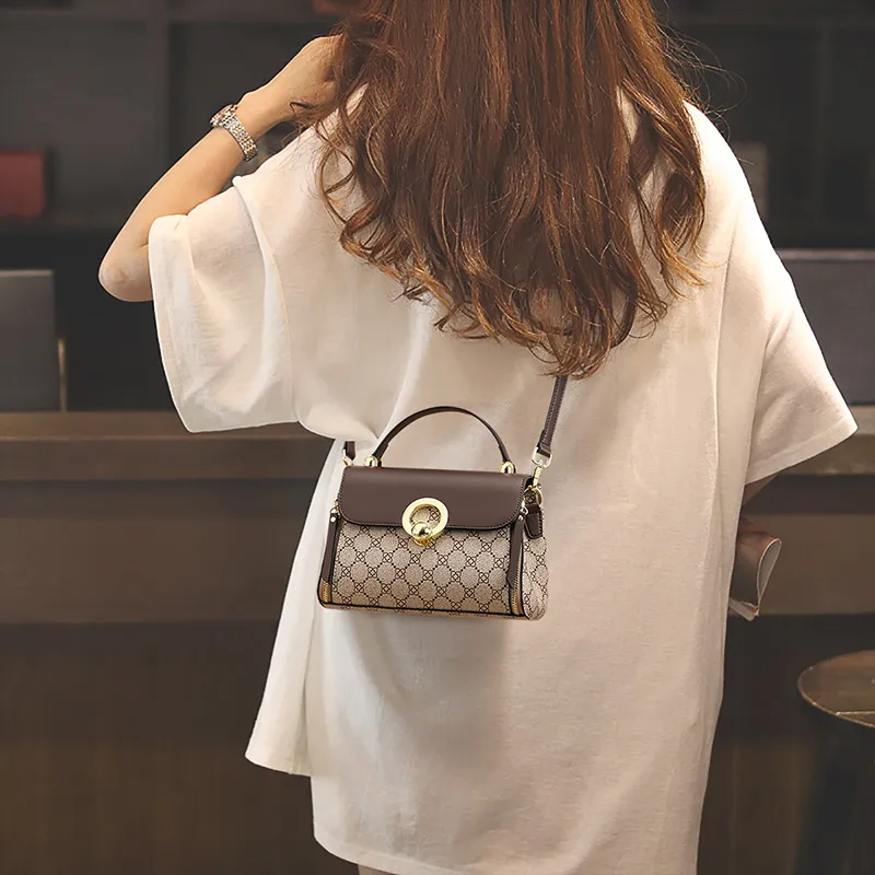 COMELY PVC Shoulder Bag, Crossbody Bag, Handbag Regular Women's Coffee-5
