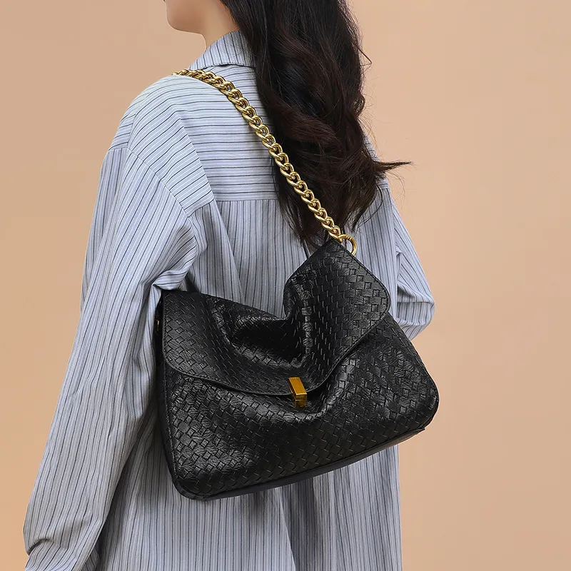 COMELY Cow Leather Patchwork Synthetic Leather Tote Bag Shoulder Bag Regular Women's Black-1