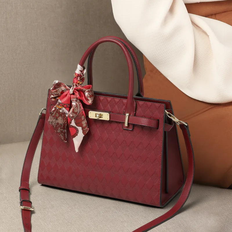 COMELY Cow Leather Handbags Shoulder Bag Crossbody Bag Regular Women's Burgundy-1