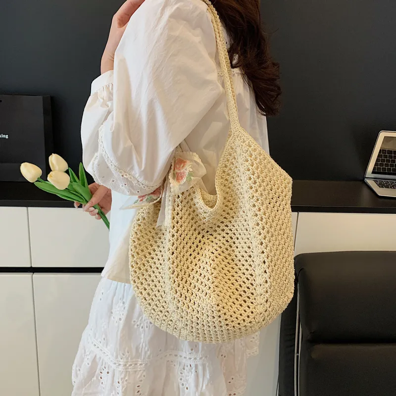 COMELY Fabric Shoulder Bag, Handbag Regular Women's Ecru-3