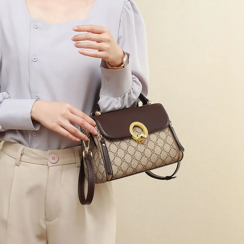 COMELY PVC Shoulder Bag, Crossbody Bag, Handbag Regular Women's Coffee-4