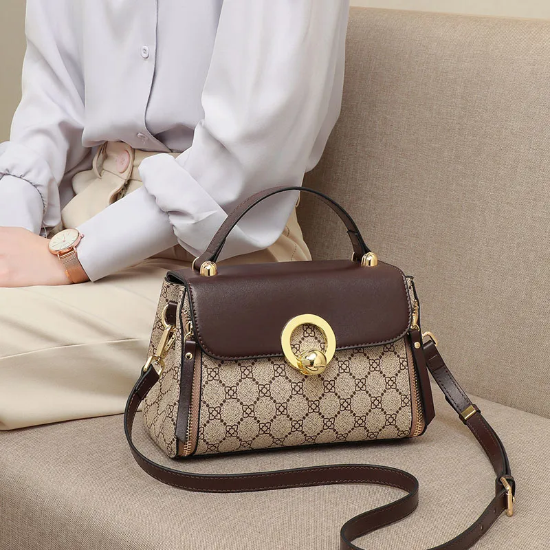 COMELY PVC Shoulder Bag, Crossbody Bag, Handbag Regular Women's Coffee-2