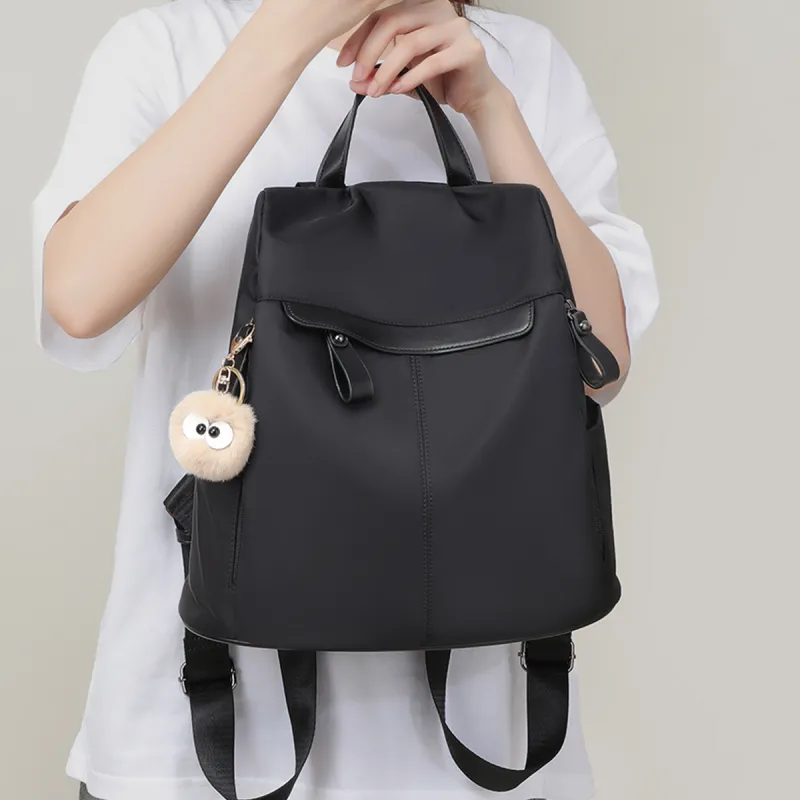 COMELY Oxford Travel Bags Backpack Medium Size Women's Black-4