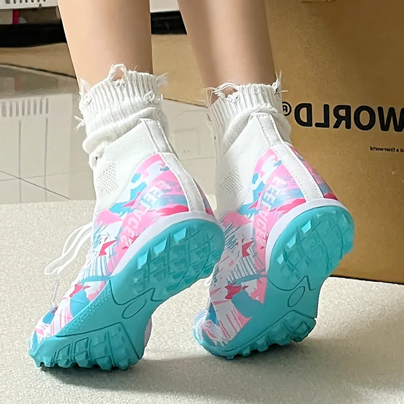 FEELACES Soccer Shoes Unisex Ice Sharp White, Pink Climb 1.0-41