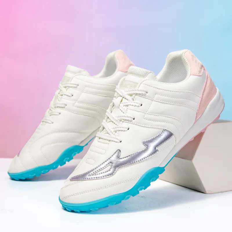 FEELACES Soccer Shoes Unisex Ice Sharp White, Pink Climb 1.0-58