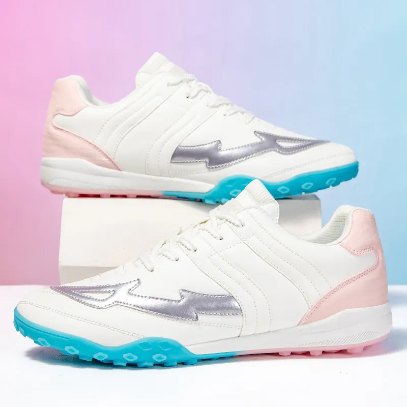 FEELACES Soccer Shoes Unisex Ice Sharp White, Pink Climb 1.0-59