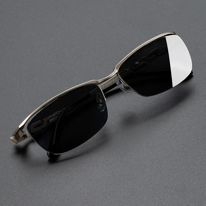 MORTON MUNCH Titanium Irregular Shape Sunglasses Men-2