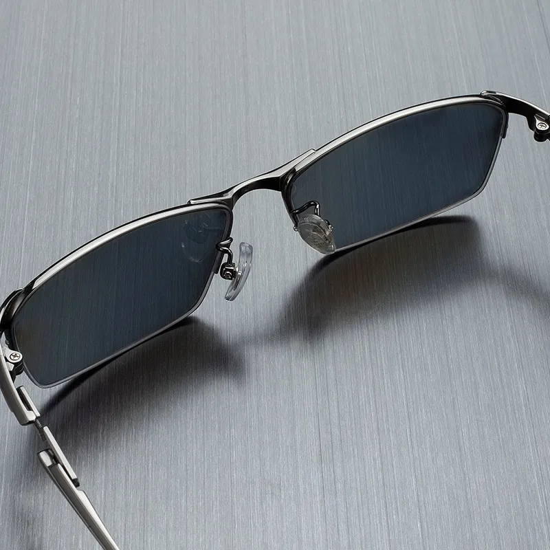 MORTON MUNCH Titanium Irregular Shape Sunglasses Men-7