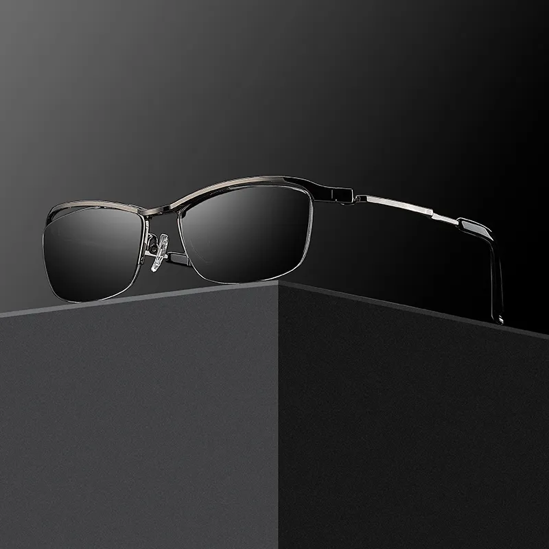 MORTON MUNCH Titanium Alloy Irregular Shape Sunglasses Men's-5