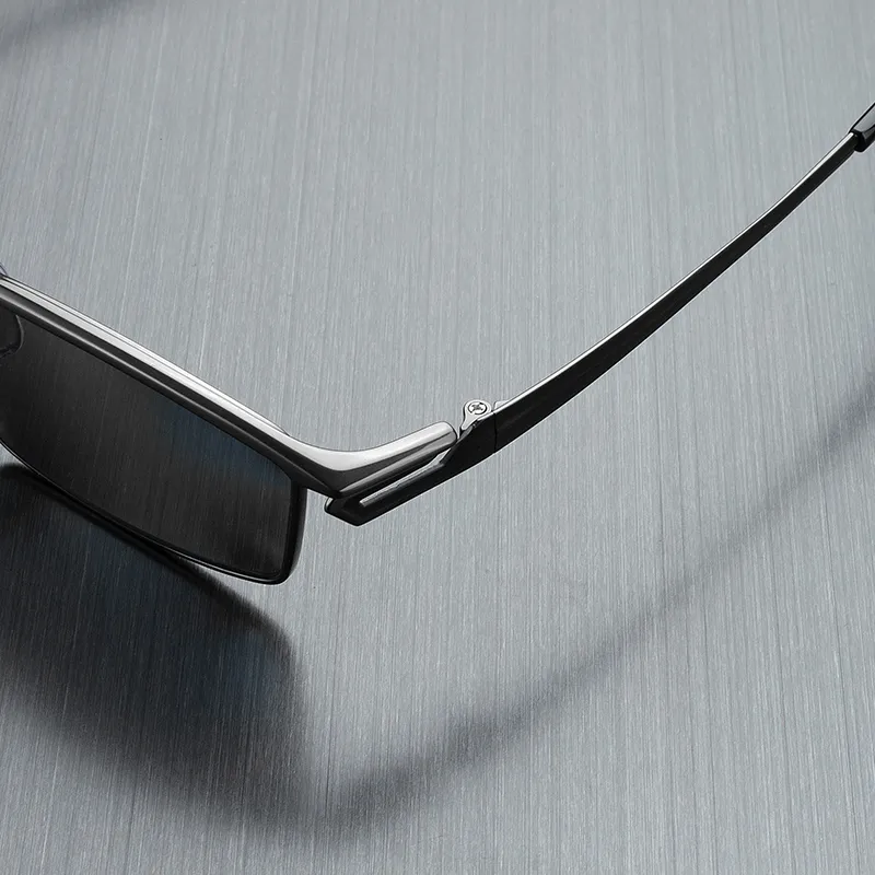 MORTON MUNCH Titanium Irregular Shape Sunglasses Men-6