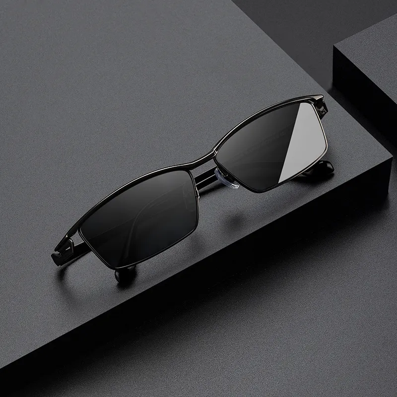 MORTON MUNCH Titanium Irregular Shape Sunglasses Men-3