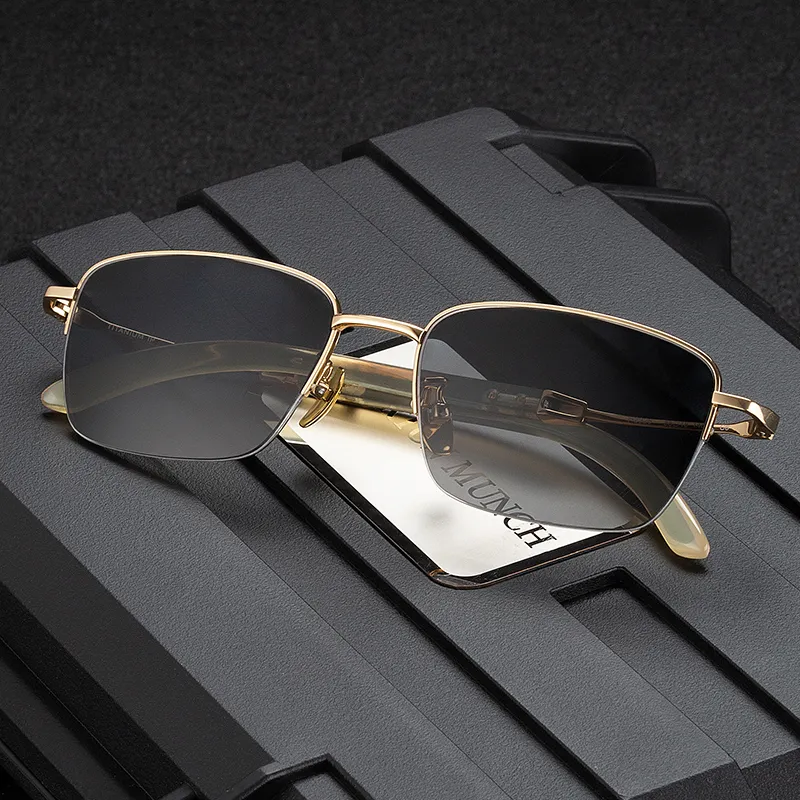 MORTON MUNCH Titanium Square Sunglasses Men's-4