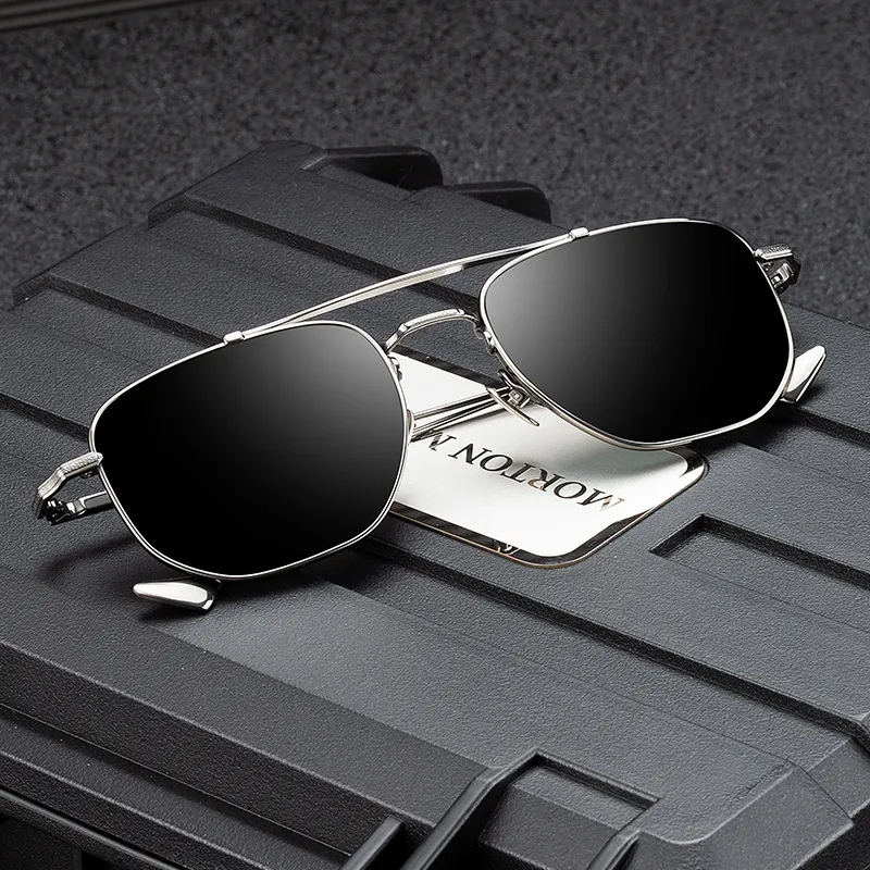 MORTON MUNCH Titanium Aviator Sunglasses Men's-9