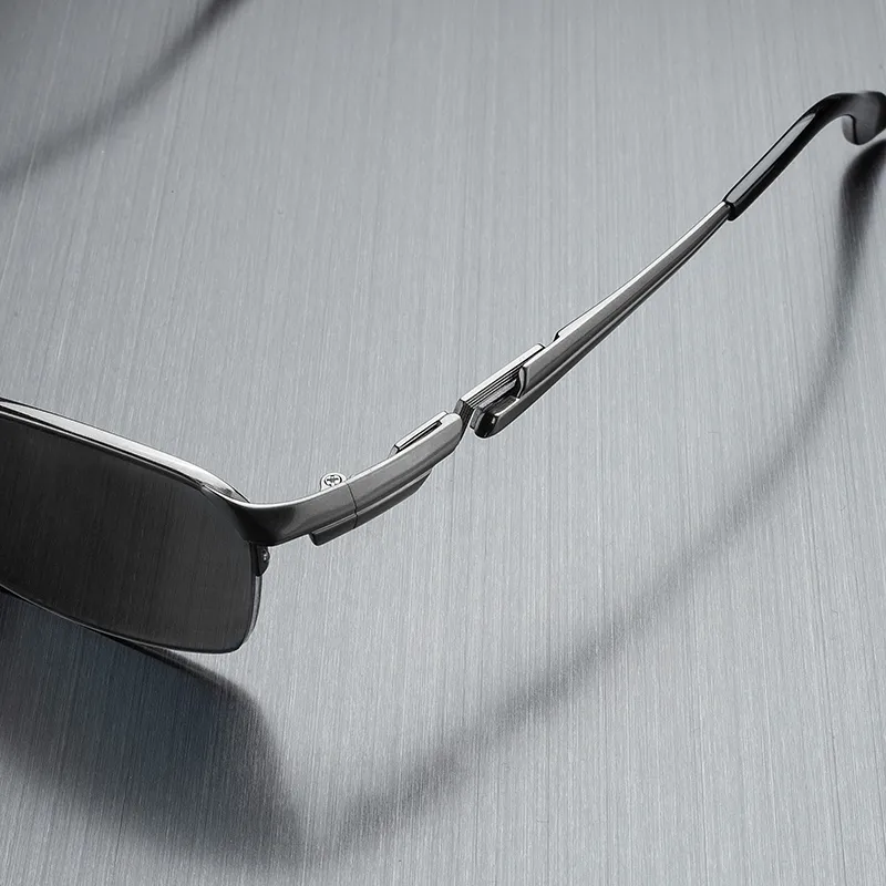MORTON MUNCH Titanium Irregular Shape Sunglasses Men-6