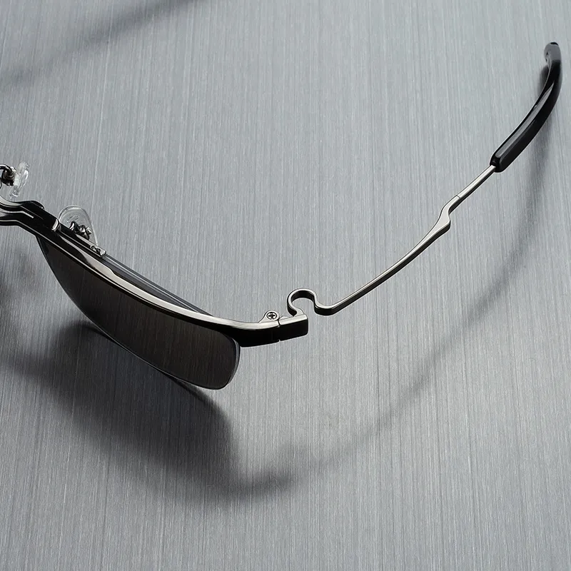 MORTON MUNCH Titanium Alloy Irregular Shape Sunglasses Men's-6