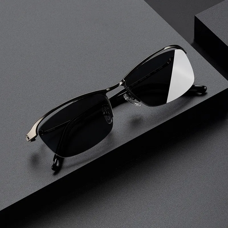 MORTON MUNCH Titanium Alloy Irregular Shape Sunglasses Men's-3