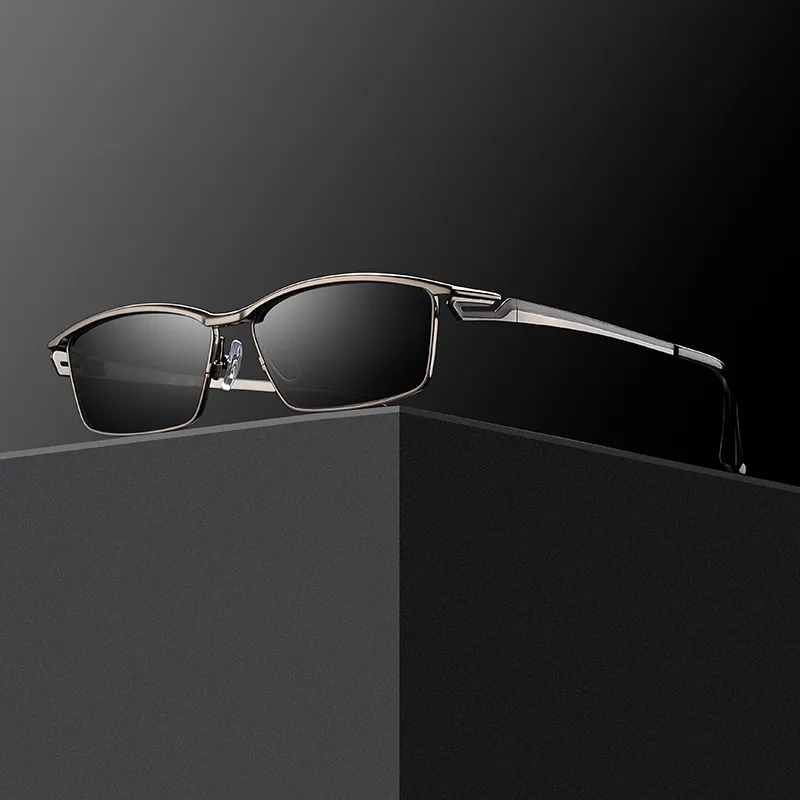 MORTON MUNCH Titanium Irregular Shape Sunglasses Men-5