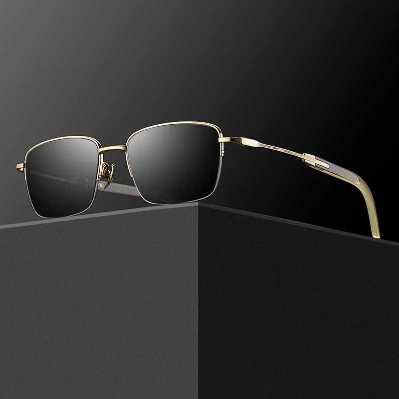 MORTON MUNCH Titanium Square Sunglasses Men's-5