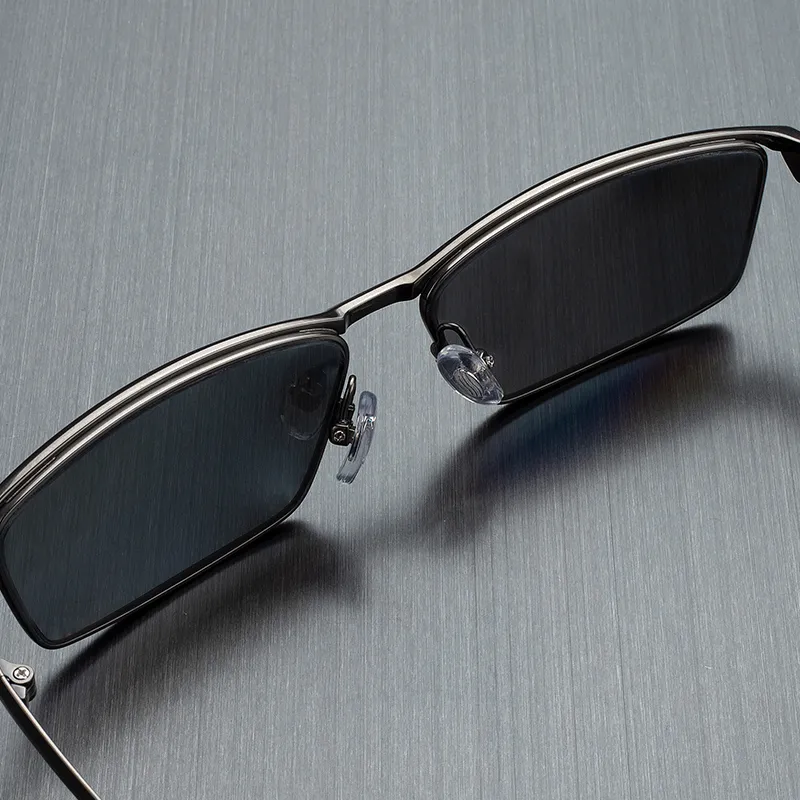MORTON MUNCH Titanium Irregular Shape Sunglasses Men-7