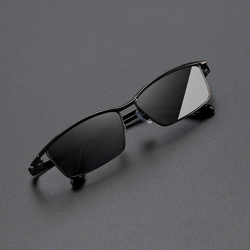 MORTON MUNCH Titanium Irregular Shape Sunglasses Men-2