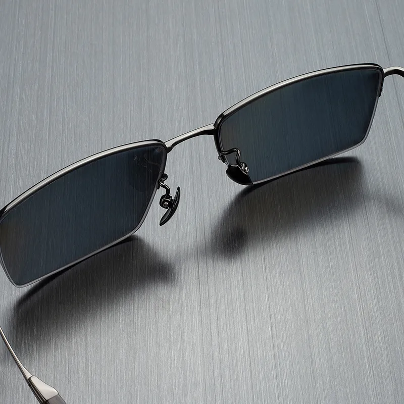 MORTON MUNCH Titanium Square Sunglasses Men's-7