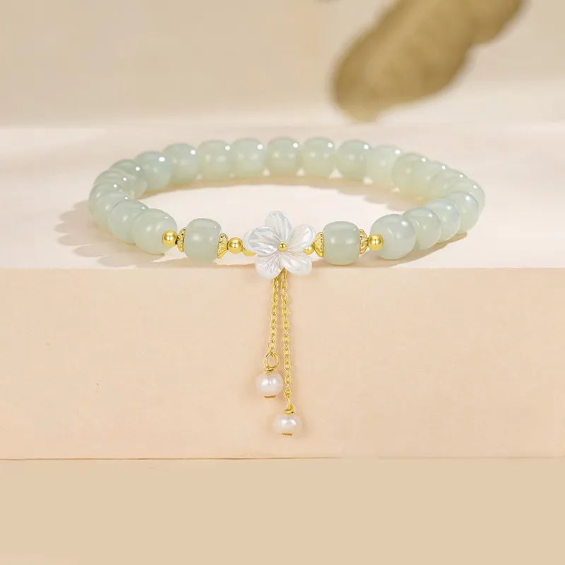 Kevni Bracelets Pale Greenish White Jade Women's-5