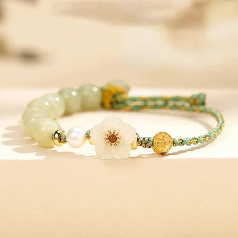 Kevni Bracelets Pale Greenish White Jade Women's-1