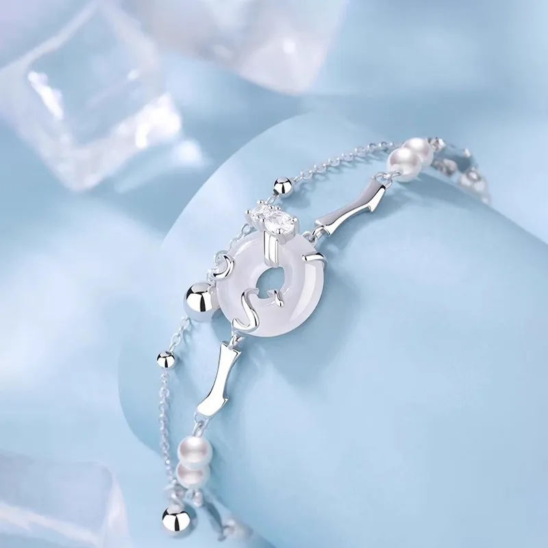Kevni 925 Sterling Silver Bracelets Women's White-1