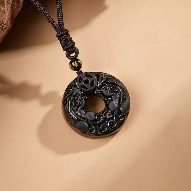 Kevni Obsidian Necklaces Unisex-5