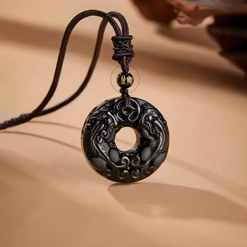 Kevni Obsidian Necklaces Unisex-4