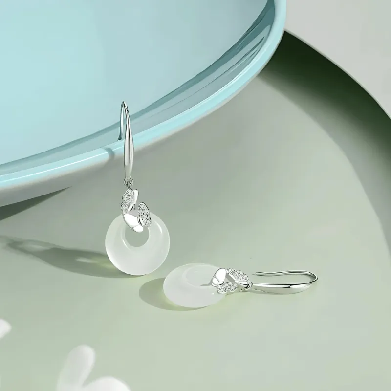 Kevni Natural Chalcedony Earrings Women's-2