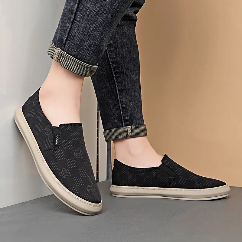 Baoda Casual Shoes Men Low Top Khaki/Black/Yellow-1