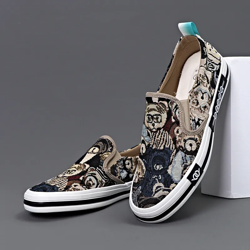 Baoda Durable Breathable Low-Top Canvas Shoes Men's-3