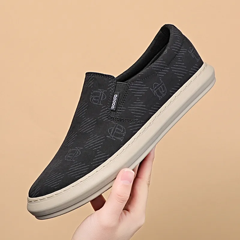 Baoda Casual Shoes Men Low Top Khaki/Black/Yellow-2