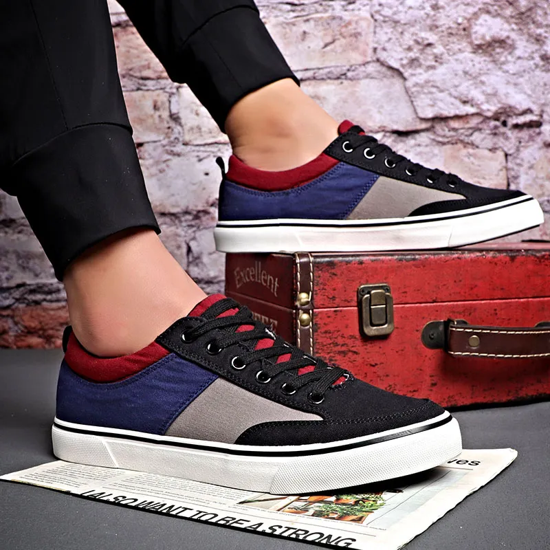 Baoda Lightweight And Breathable Low Top Canvas Shoes Men's-1