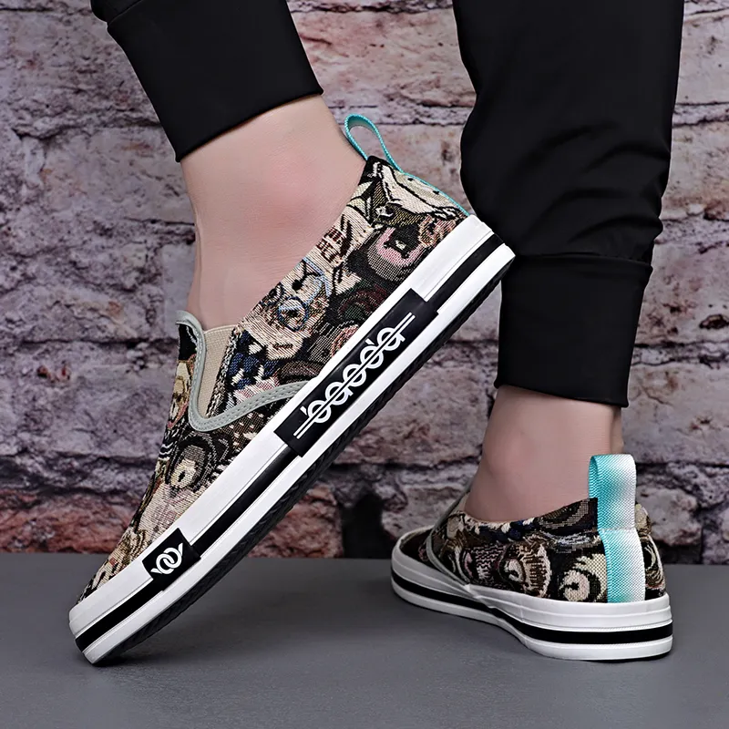 Baoda Durable Breathable Low-Top Canvas Shoes Men's-8