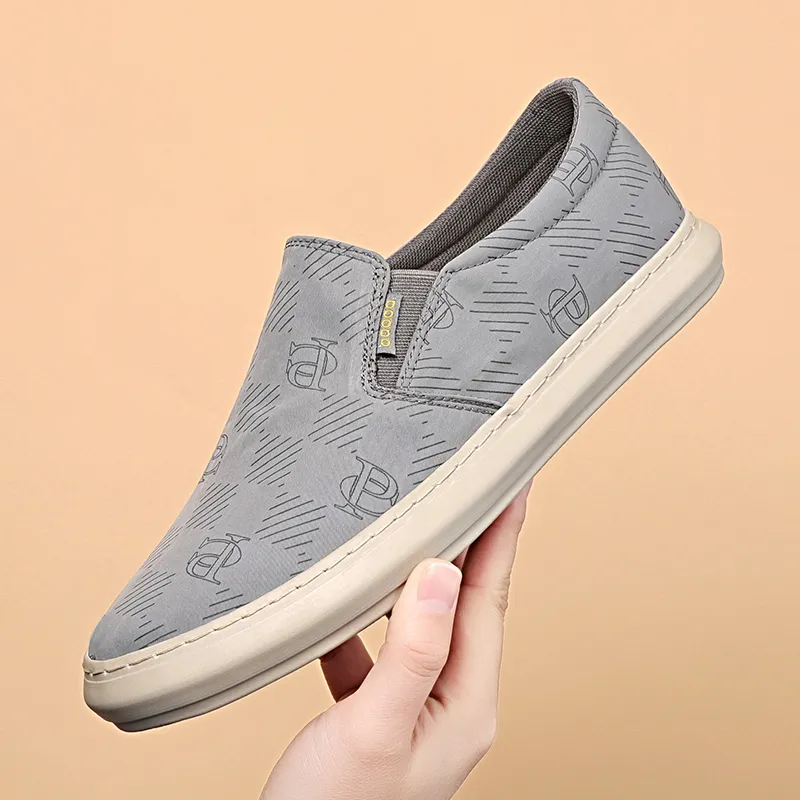 Baoda Casual Shoes Men Low Top Khaki/Black/Yellow-5