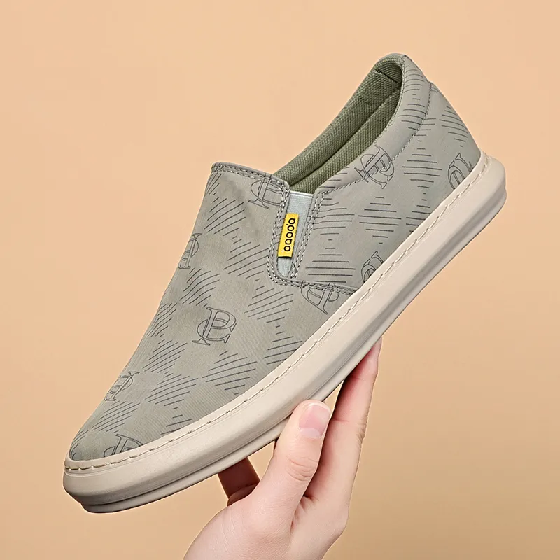 Baoda Casual Shoes Men Low Top Khaki/Black/Yellow-8